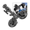 Delkin Devices Fat Gecko Dual Suction Camera Mount - Powerful Suction Cup Camera Mount for Car, Motorcycle, Desk,