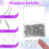 Elegaperma 300Pcs High Fire Wire for Ceramics, 0.5mm R-Shape Carbon Steel Fused Glass Supplies, 700°C Heat Resistant