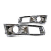 For Cadillac CTS Fog Light Cover 2008-2015 Driver and Passenger Side Pair/Set | Chrome | w/HID Headlights | DOT/SAE