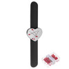 HARFINGTON Magnetic Pin Holder Wristband Heart-Shaped Wrist Sewing Pincushion Silicone Strap Bracelet with 100 Plastic
