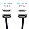 KONDOR BLUE | Full HDMI 2.0 Type A Male to Male 12"- 24" Coiled Braided Cable | 4K 60Hz 18Gbps, HDR, 3D, Reinforced |