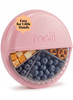 melii Spin Snack Container | 3-Compartment Rotating Snack Box with Sliding Window, BPA-Free, Dishwasher Safe, Portable