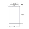 USA Dual Run Capacitor 50+3 UF - 370/440 VAC 2-1/2 Inch Round