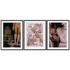 Vogue Wall Art Poster 3Pcs, Black and White Wall Decor Modern Prints Fashion Typography and hound Photography,