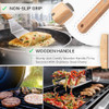 Anmarko Professional Griddle Spatula Set - Stainless Steel Metal Spatula and Griddle Scraper - Heavy Duty Commercial
