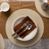 Baroyal Round Placemats Set of 8 Plastic Woven Placemats Washable Wipeable Table Mats for Dining Table Heat Resistant