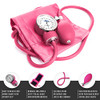 ASA TECHMED Dual Head Sprague Stethoscope and Sphygmomanometer Manual Blood Pressure Cuff Set with Case, Gift for