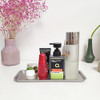 Lomoker Vintage Decorative Trays, Rectangle Bathroom Tray, Vanity Tray, Farmhouse Stainless Steel Platter, Set of 2,
