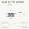 Made In Cookware - 3/4 Quart Stainless Steel Butter Warmer - 5 Ply Stainless Clad - Professional Cookware - Crafted in