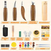 Wood Carving Kit, Whittling Kit for Beginners 17PCS Wood Carving Tools with 3PCS Whittling Knife 9PCS Basswood Blocks