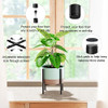 H HOMEXIN Adjustable Plant Stand Indoor, Metal Plant Stand 8 to 12 Inches, Single Floor Plant Pot Stand Mid Century