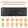 Wireless Silent Keyboard Mouse Combo, Ultra-Slim USB Keyboard Silent Mouse Set, Water-Dropping Keycaps, 12 Shortcuts,