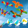 VioraWhite 10 Pcs Fishing Rod Kite for Kids, Vivid Butterfly Swallow Parrot, Easy to Fly, Swallows, Bald Eagles,