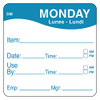 DayMark Day of the Week 2" Square Dissolvable Labels, Monday-Sunday, Label Dispenser Included (1,750 labels)