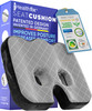 Healthfix Orthopedic Seat Cushion  Ergonomic Memory Foam Coccyx Cushion with Washable Breathable Cover & Non-Slip
