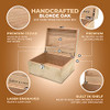 Blake & Lake Wooden Storage Box with Hinged Lid and Locking Key- Large Keepsake Box with Lock - Wood Chest with Matte
