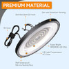 Yihuven 4 Pack UFO LED High Bay Light 200W 6000K 30000lm, Plug&Play, ETL