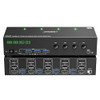 KVM Switch 3 Monitors 4 Computers 4K60Hz EDID Simulation, 2 HDMI+Displayport KVM Switch Triple Monitor for 4 Computer