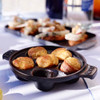 Staub Cast Iron 5.75-inch Escargot Dish with 6 holes - Matte Black, Made in France