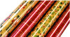 Kirkland Signature, 4 pack gift wrapping paper 945052 red/gold