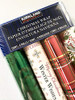 Kirkland Signature 4 Roll Christmas Gift Wrap 180 sq ft Total Poinsettia/Plaid/Off White/Green