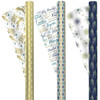 Kirkland Double-Sided Gift Wrap 3 Rolls Christmas Wrap 270 sq ft Navy/White/Gold