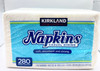 Kirkland Signature White 1-Ply Embossed, Soft Strong Absorbent Casual Dining Paper Napkins