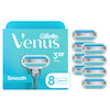 Gillette Venus Smooth Womens Razor Blade Refills 8 Count Lubracated To Protect The Skin From Irritation