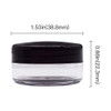 Healthcom 10 Gram Jar,10 ML Jar, Cosmetic Sample Storage Containers New Plastic Empty Black Lid For Make Up Eye Shadow Creams Lip Balm Lotions,50 Pcs