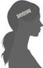 1928 Bridal Essentials Opulent Multi Crystal Clear Bar 3.50 Inch Hair Barrette Clip For Women 1 Pcs
