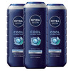 Nivea Men Cool 3 In 1 Body Wash With Menthol Multipack 3 X 16.9 Fl Oz