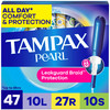 Tampax Pearl Tampons For Women Multipack With Leakguard Braid Light Regular Super Absorbency Unscented 47 Count