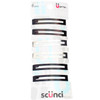 Scunci Effortless Beauty Open Center Metal Barrettes Assorted Colors 6 Count