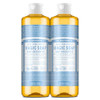 Dr. Bronner S Baby Unscented Pure Castile Liquid Soap No Fragrance 16 Oz 2 Pack