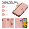 ZCDAYE for iPhone 16 Plus Wallet Case with Strap, iPhone 16 Plus Crossbody Case with Card Holder for Women, Zipper Leather Wristle Strap Flip Cover f