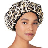 Betty Dain Socialite Reusable Shower Cap Safari Spots Terry Lined