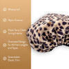 Betty Dain Socialite Reusable Shower Cap Safari Spots Terry Lined