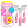 Gillette Venus Sensitive Disposable Razors For Women With Sensitive Skin 6 Count Delivers Close Shave With Comfort