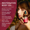Badger Organic Rose Body Oil Jojoba And Pomegranate 4 Fl Oz Glass Bottle