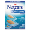 Nexcare Waterproof Clear Bandages Assorted Sizes, 50 Bandages