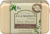 A La Maison Sweet Almond Bar Soap Natural Moisturizing Hand Soaps