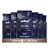 Lavazza Super Crema Whole Bean Coffee Medium Espresso Roast Arabica And Robusta Blend 2.2 Lb Bag Package May Vary Pack Of 6