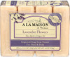 A La Maison Lavender Flower Bar Soap Triple French Milled Natural Moisturizing Hand Soap Bar 4 Bars Of Soap 3.5 Oz