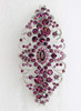 Faship Purple Crystal Flower Hair Barrette Clip