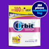 Orbit Bubblemint Sugar Free Chewing Gum Value Bulk Pack 180 Piece Bag