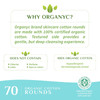 Organyc 100 Percent Organic Cotton Rounds Biodegradable Cotton Chemical Free For Sensitive Skin 70 Count Daily Cosmetics.