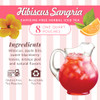 The Republic Of Tea Hibiscus Sangria Iced Herbal Tea 8 Large Quart Sized Iced Tea Pouches Naturally Caffeine Free
