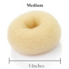 Beaute Galleria Hair Donut Bun Maker Ring Style Mesh Chignon Ballet Sock Bun Medium Beige Blonde