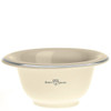 Edwin Jagger Porcelain Shaving Bowl Ivory Color With Silver Rim