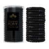 L. Erickson Hair Ties For Thick Hair Grab And Go Pony Tube 15 Pack Black